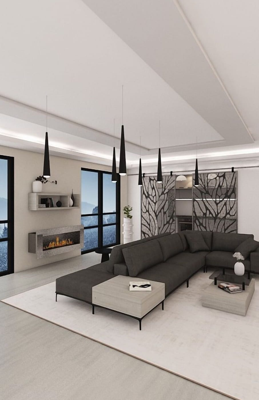 Mid-century living room