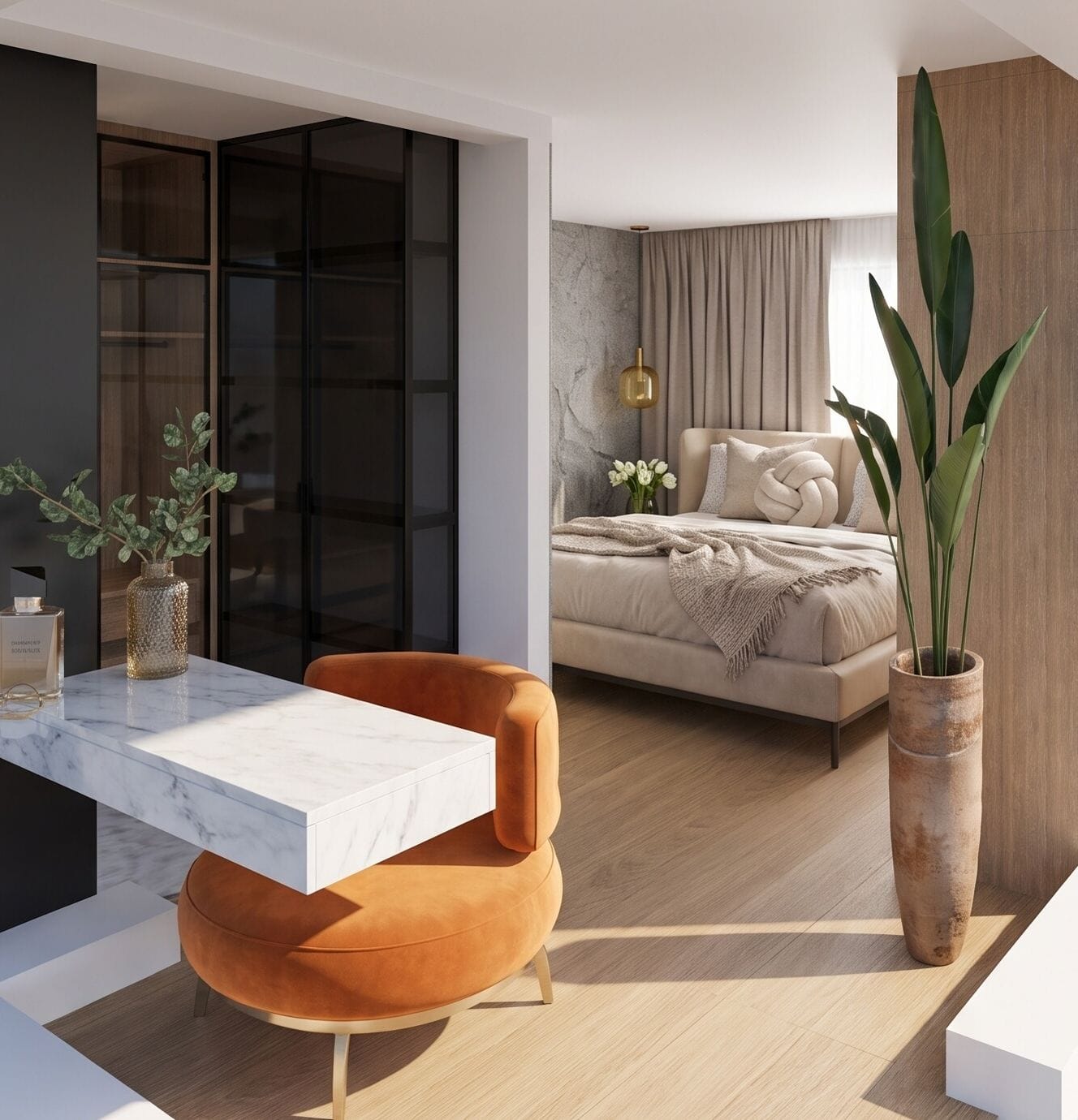 Mid-century bedroom