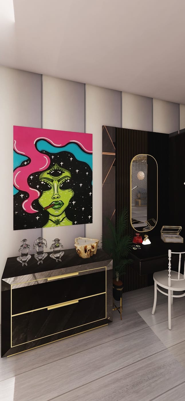 Eclectic bedroom