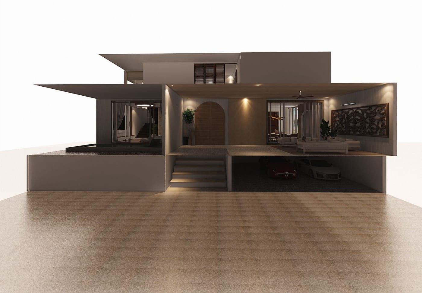 Mid-century living room