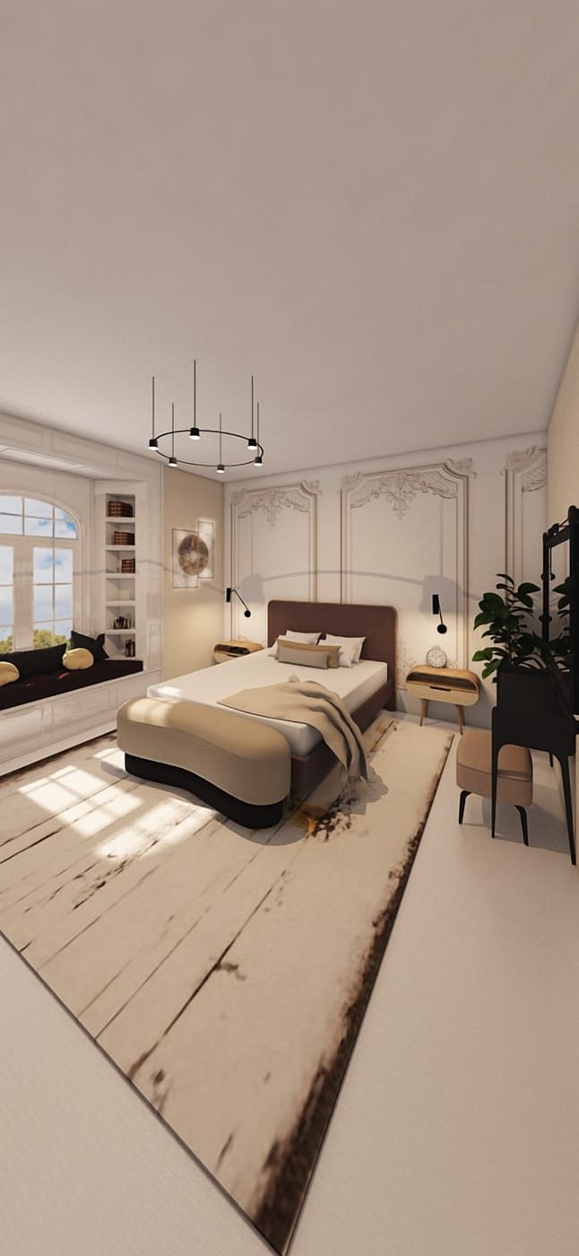 Neoclassical bedroom