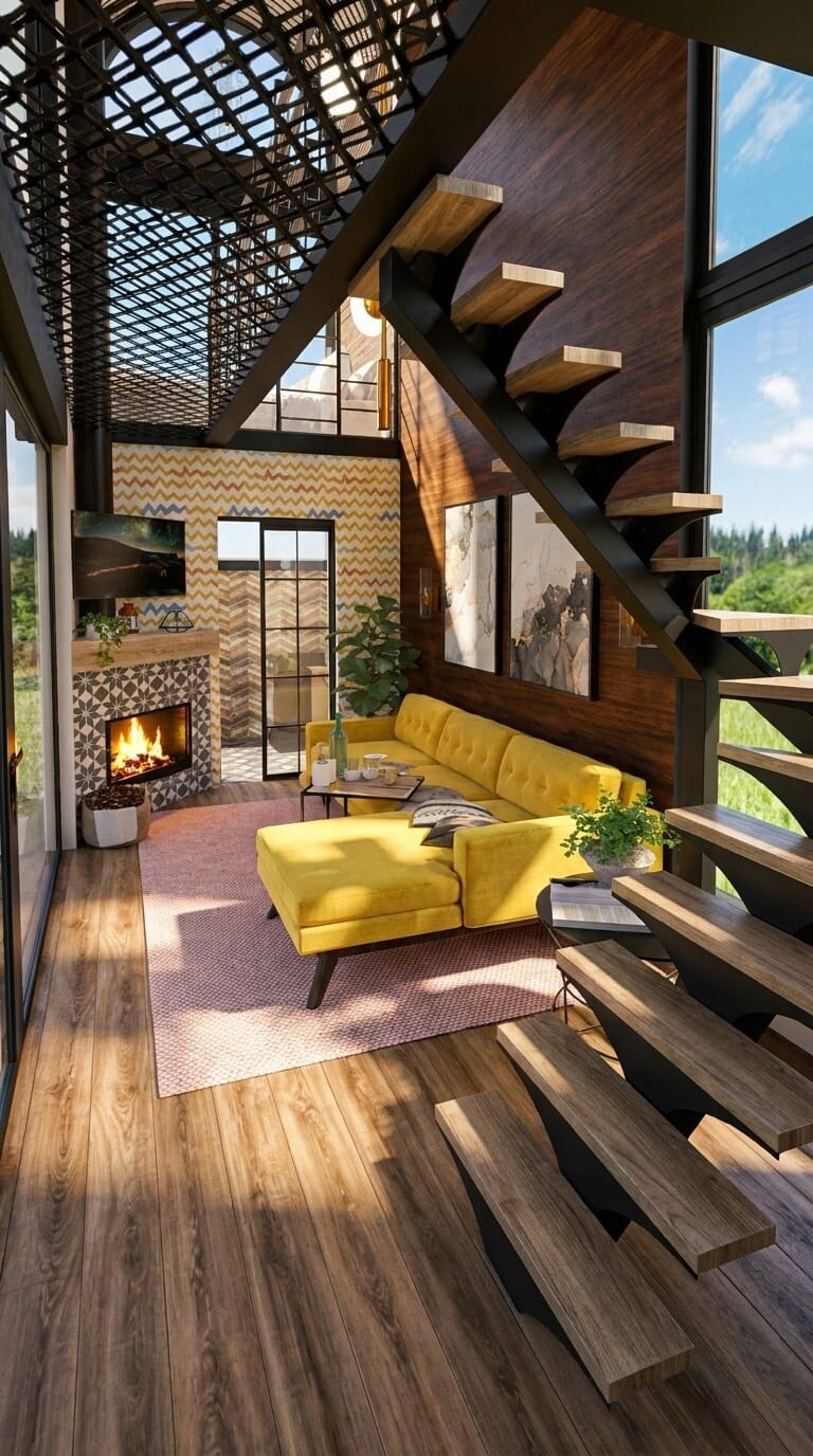 Mid-century living room