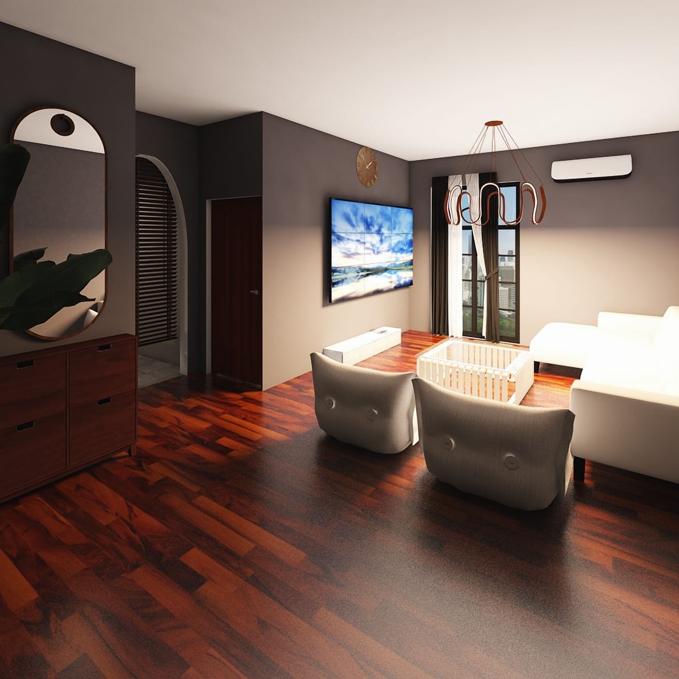 Mid-century living room