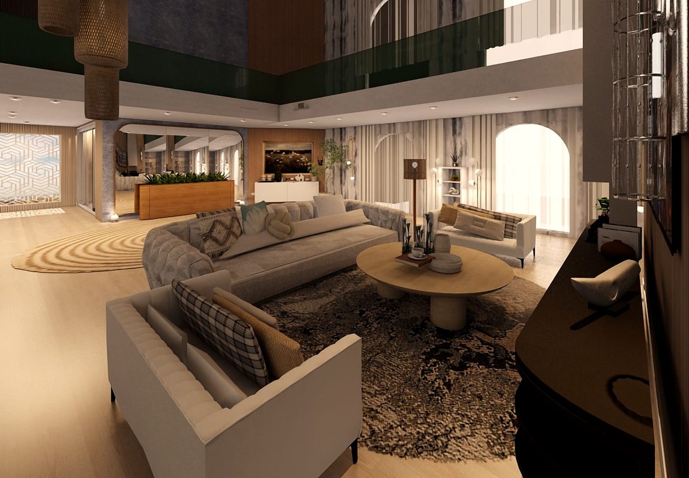 Mid-century living room