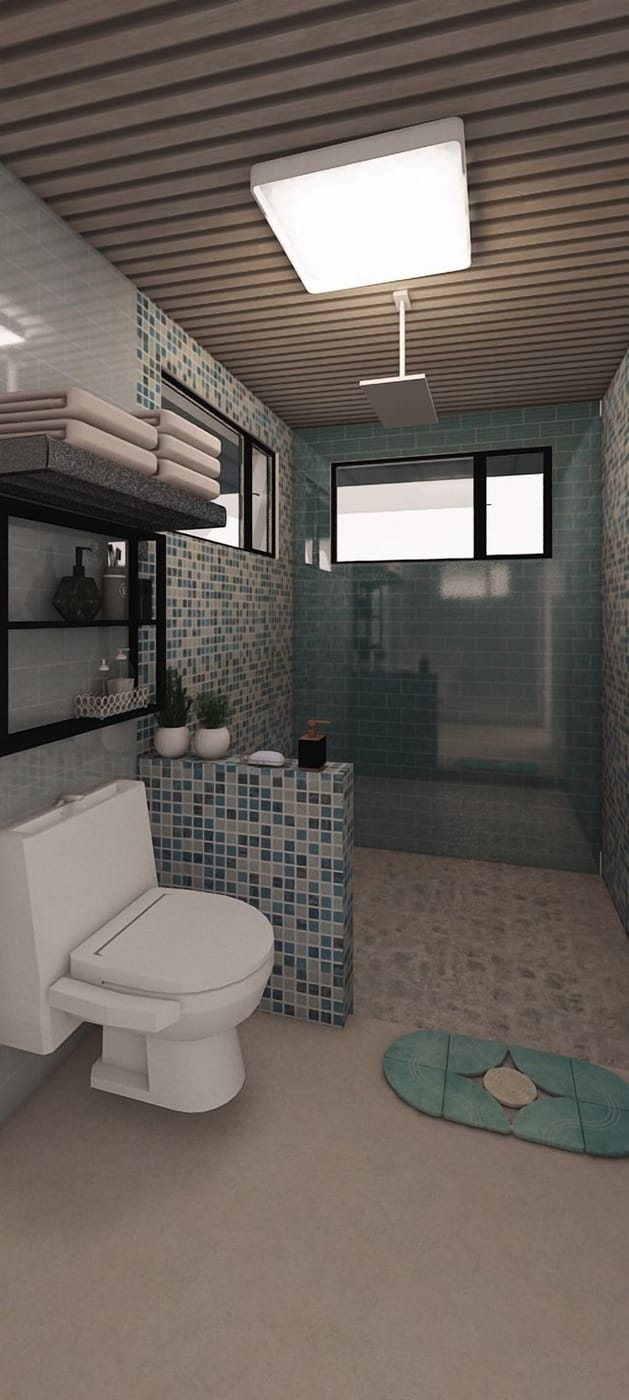 Mid-century bathroom