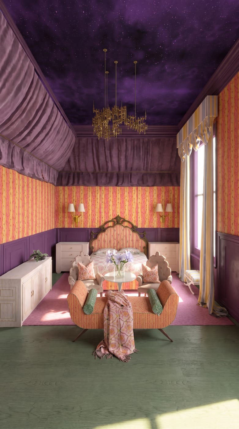 Eclectic bedroom