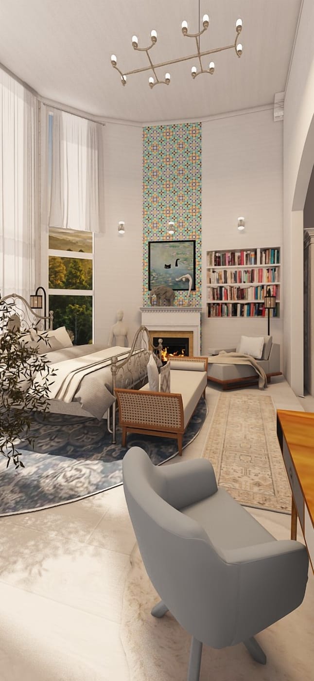 Eclectic bedroom