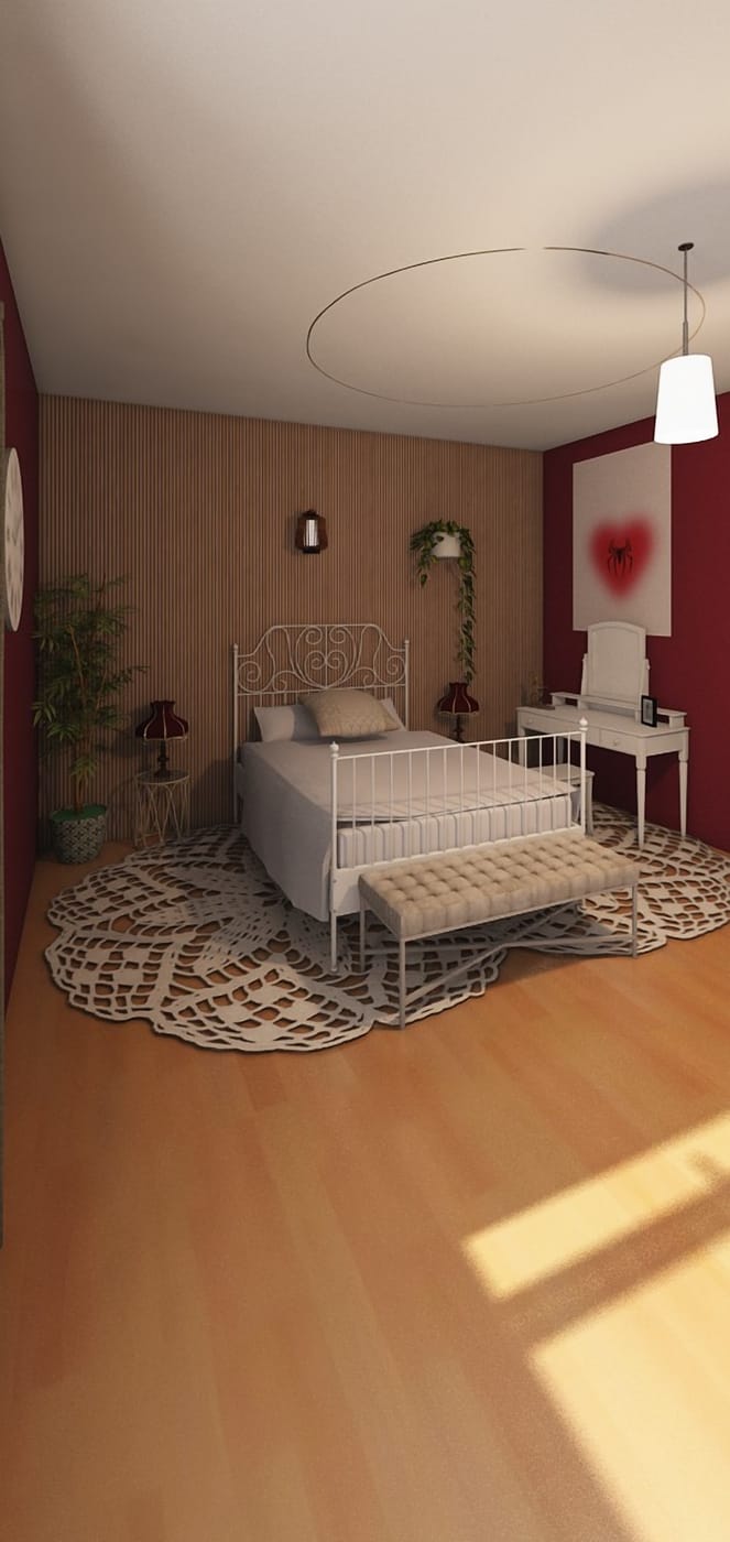 Eclectic bedroom