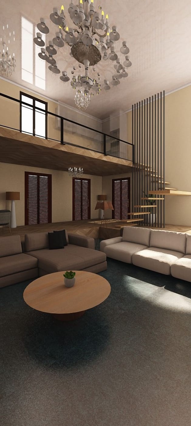 Mid-century living room