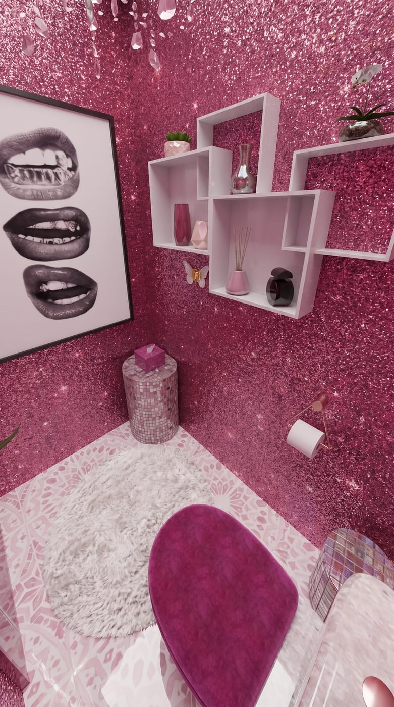 Eclectic bathroom