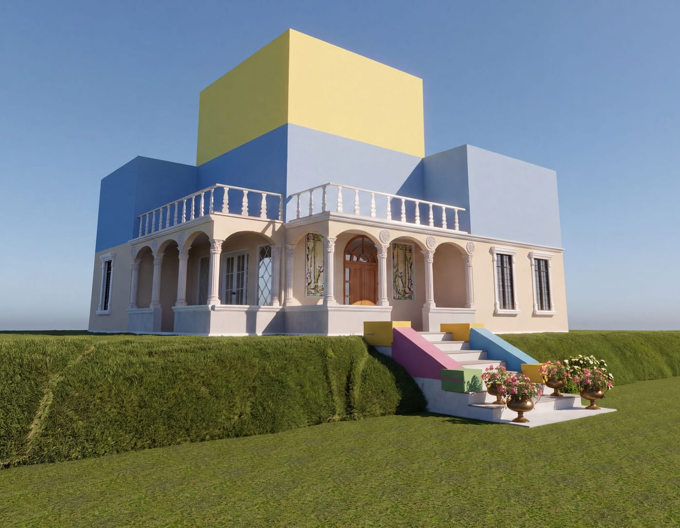 Facade Mediterranean outdoor space