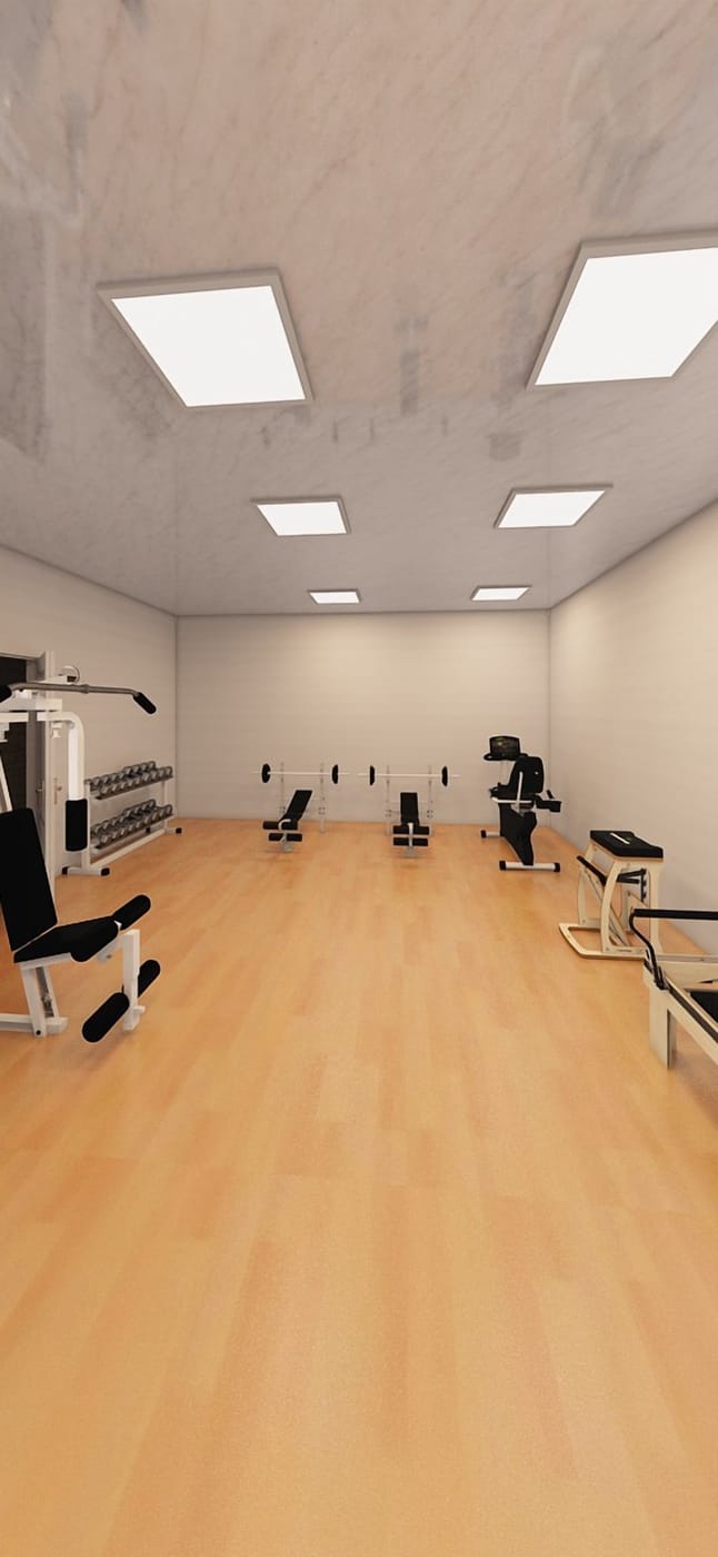 Mid-century gym