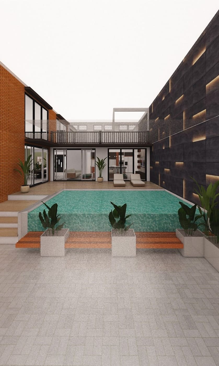 Modern outdoor space