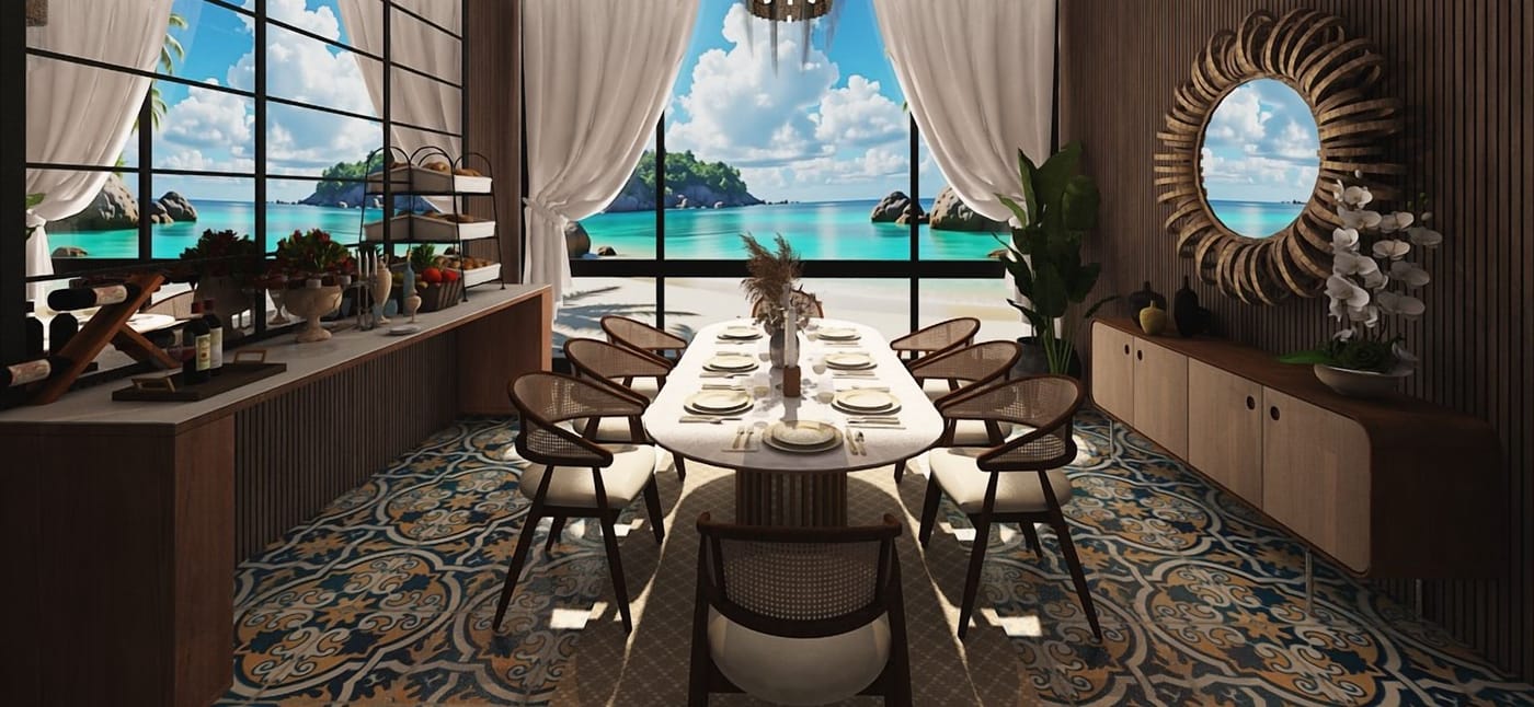 Tropical dining room