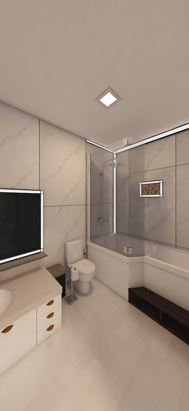 Mid-century bathroom