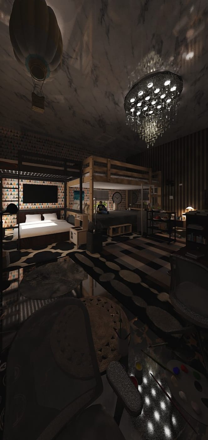 Eclectic bedroom
