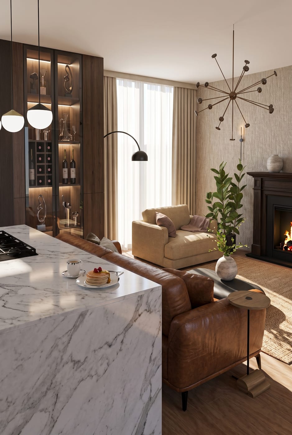 Mid-century living room