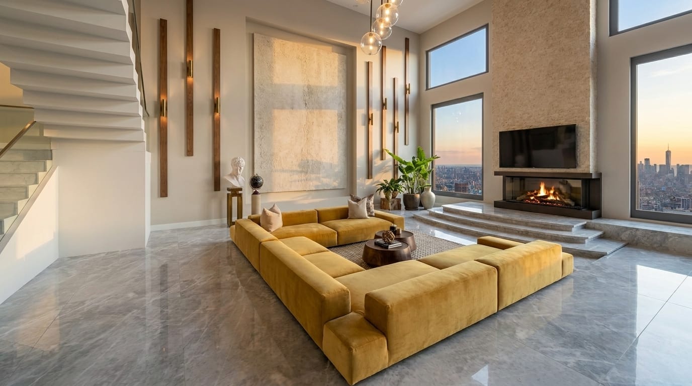 Mid-century living room