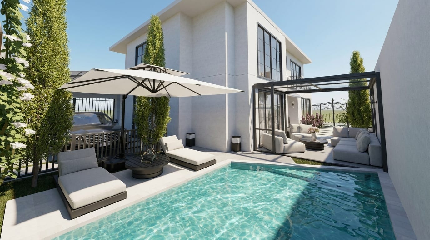 Mid-century outdoor space