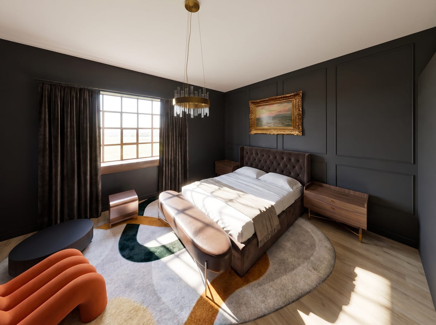 Mid-century bedroom