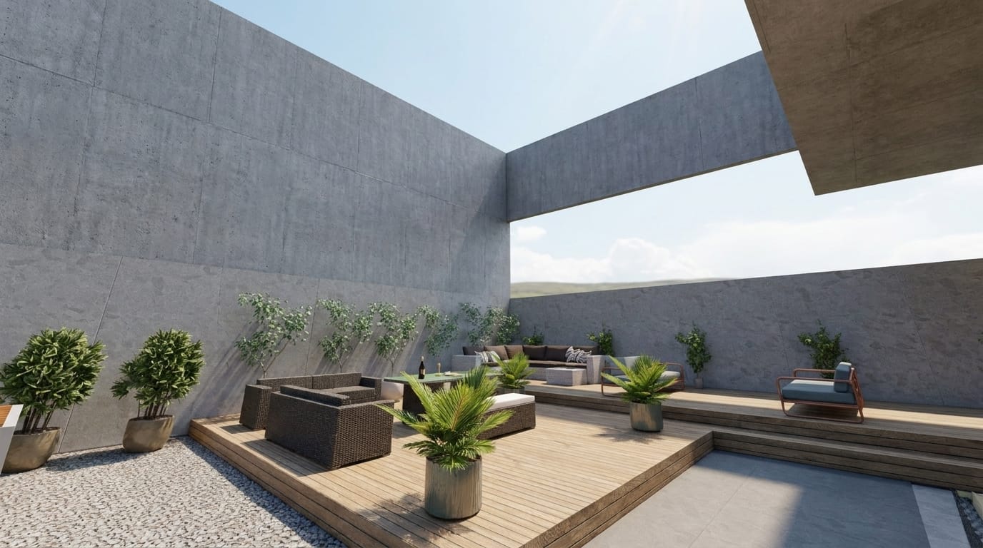 Mid-century outdoor space