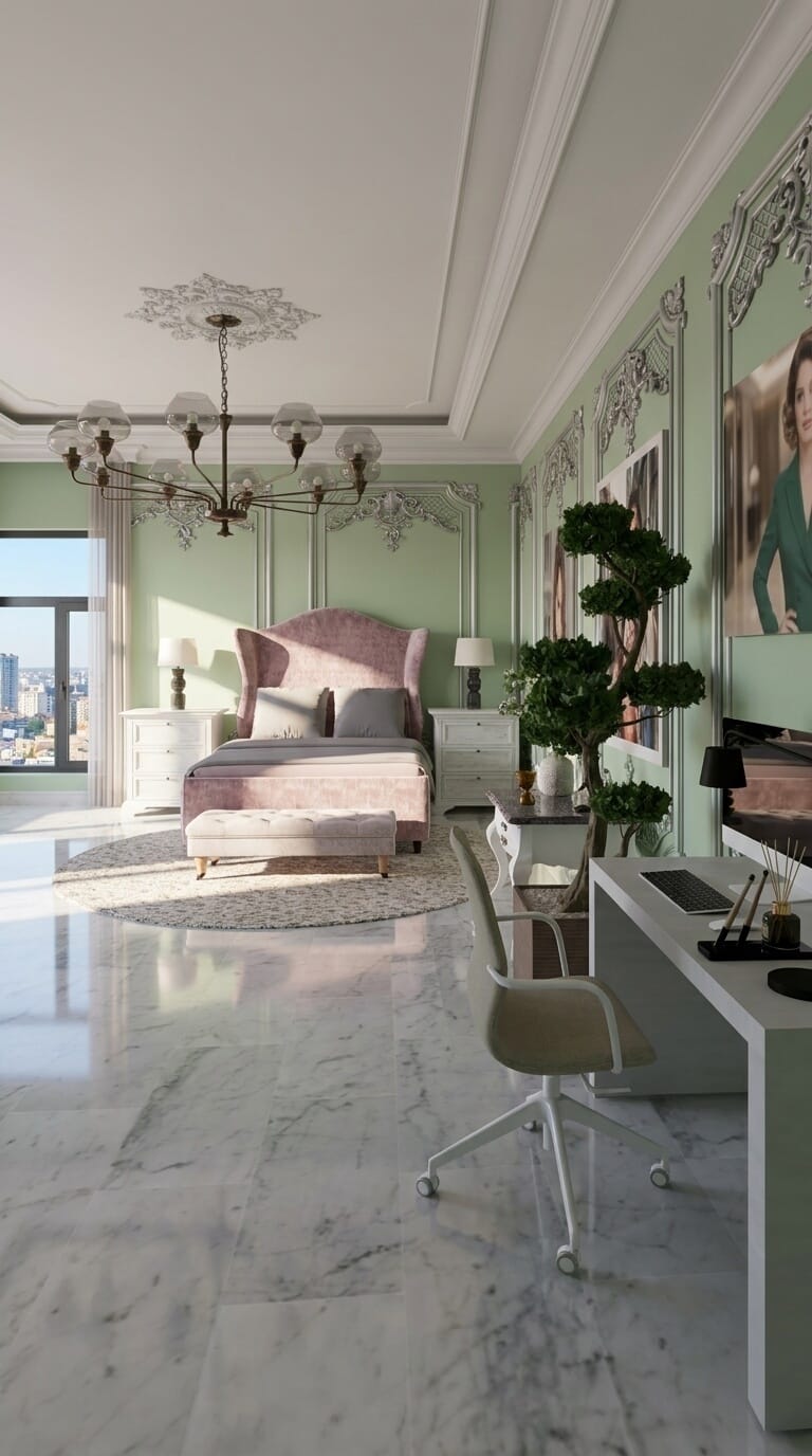 Neoclassical bedroom