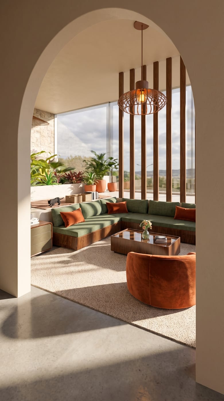 Mid-century living room