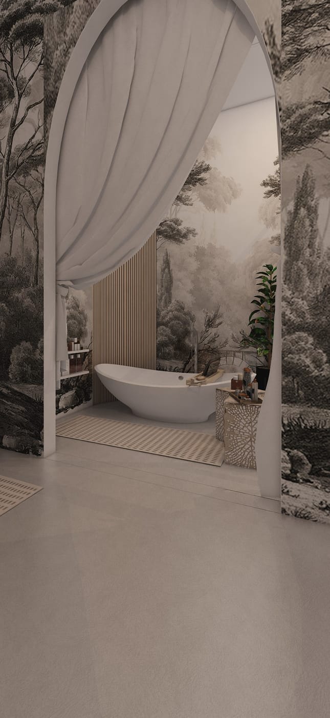 Japandi bathroom