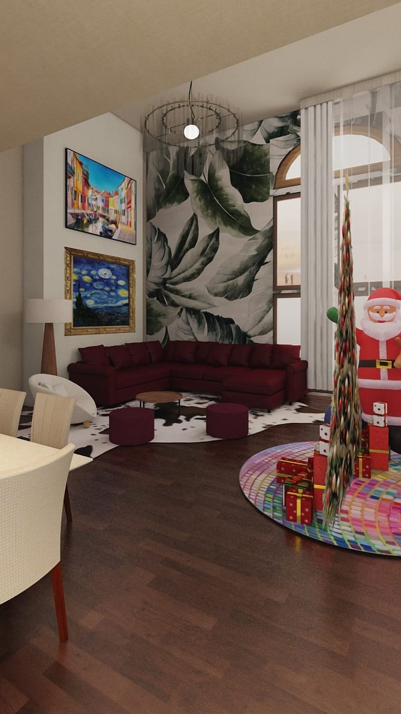 Eclectic living room