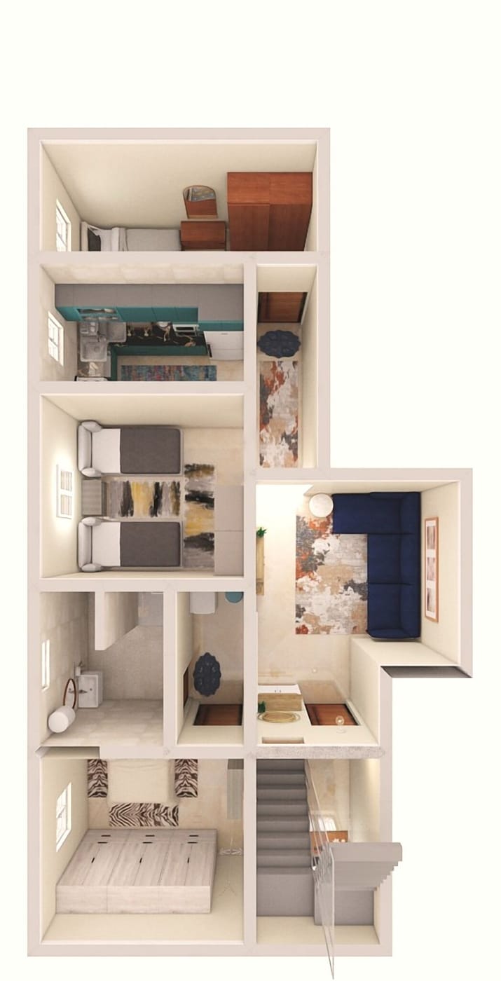 Mid-century floor plan