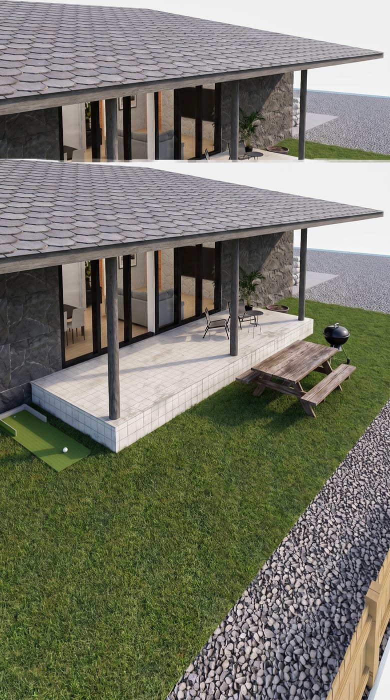 Facade Rustic outdoor space