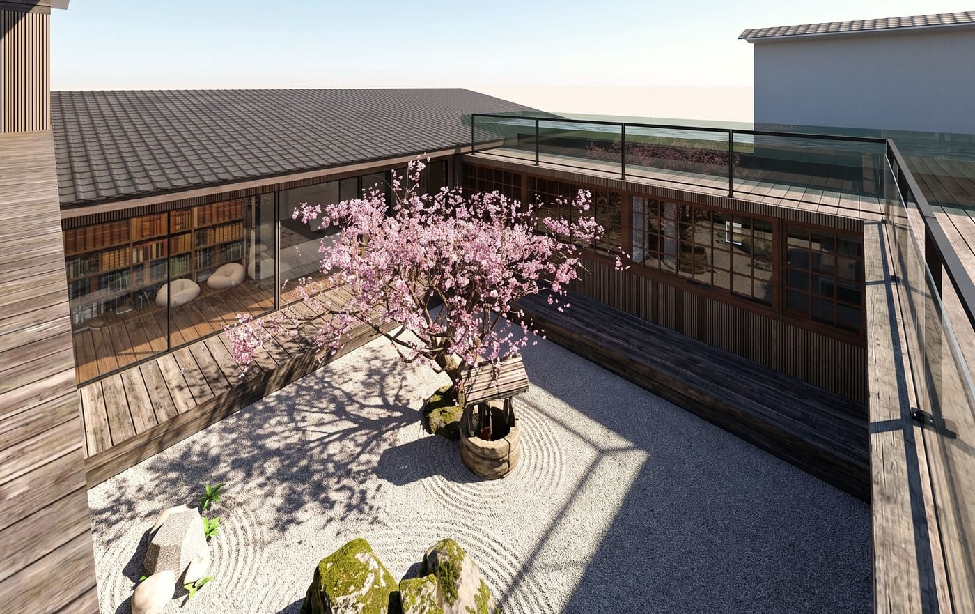 Landscape Zen outdoor space