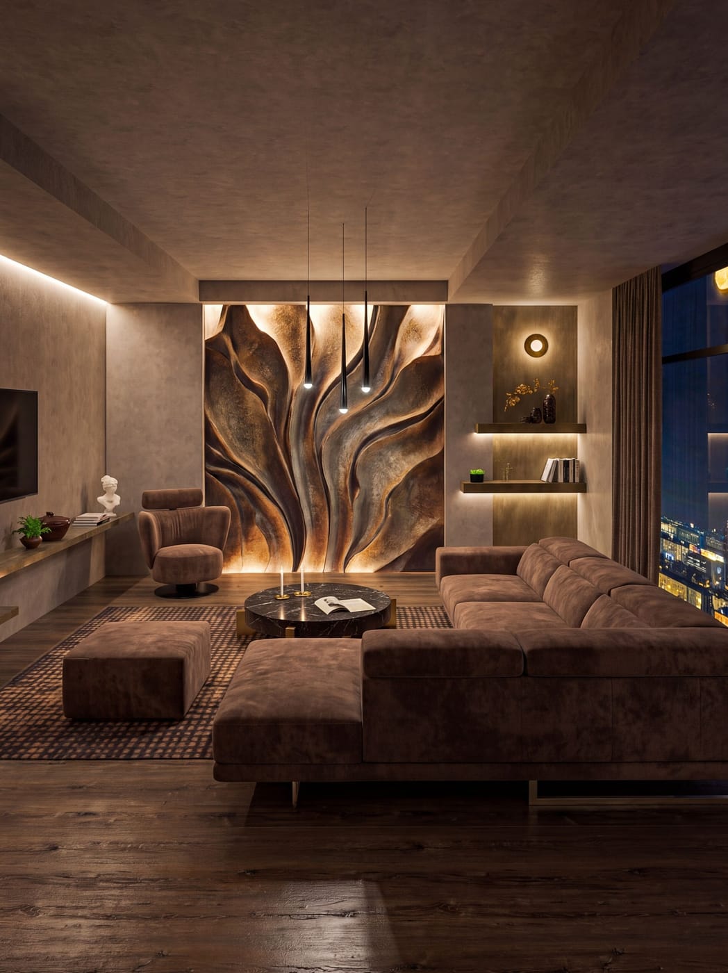 Mid-century living room