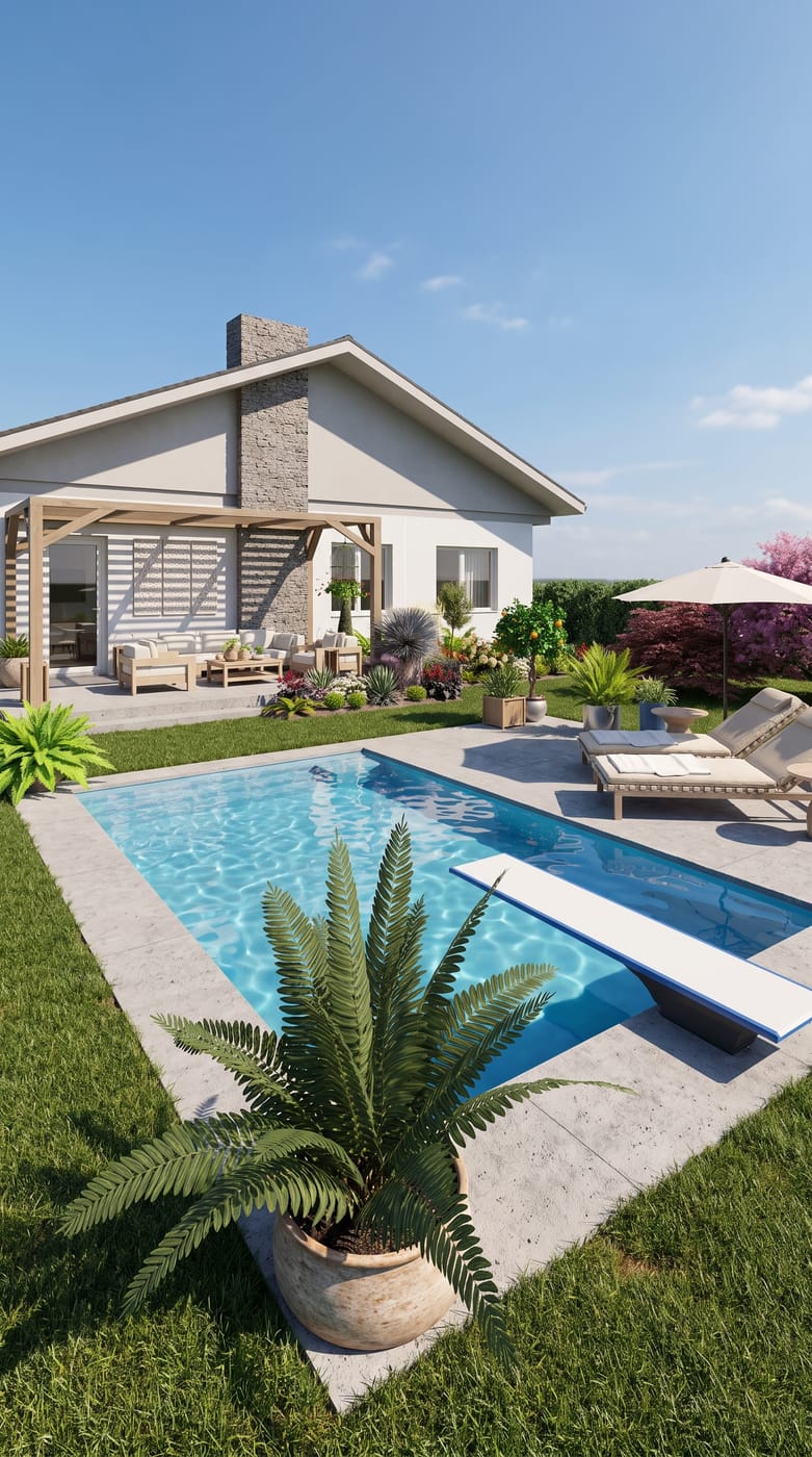 Modern outdoor space