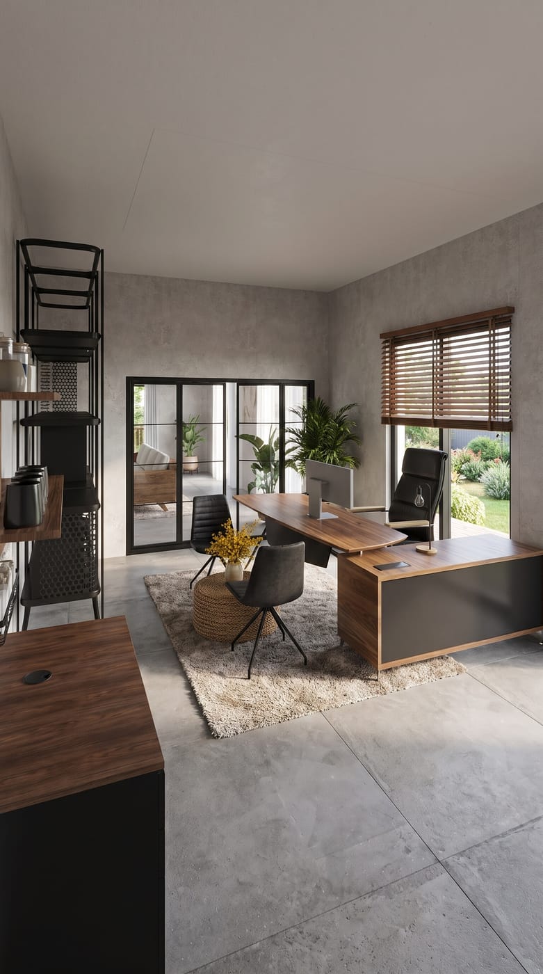 Mid-century home office