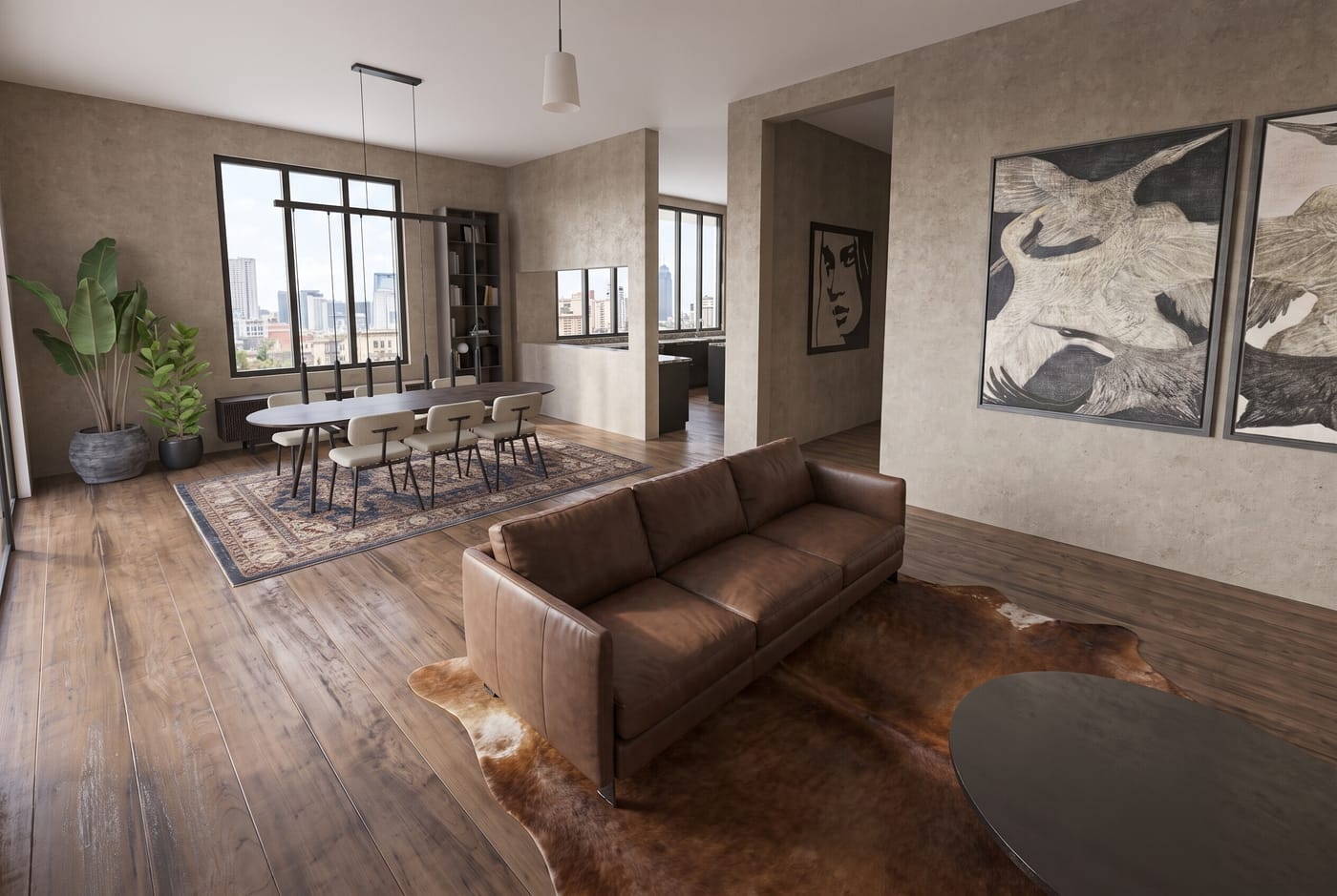 Industrial living room