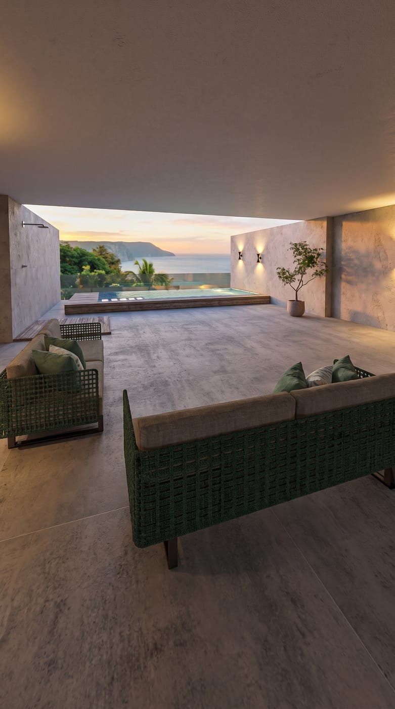 Mid-century outdoor space