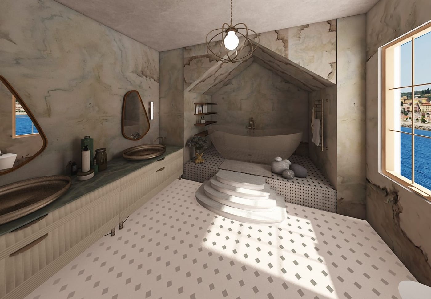 Mediterranean bathroom