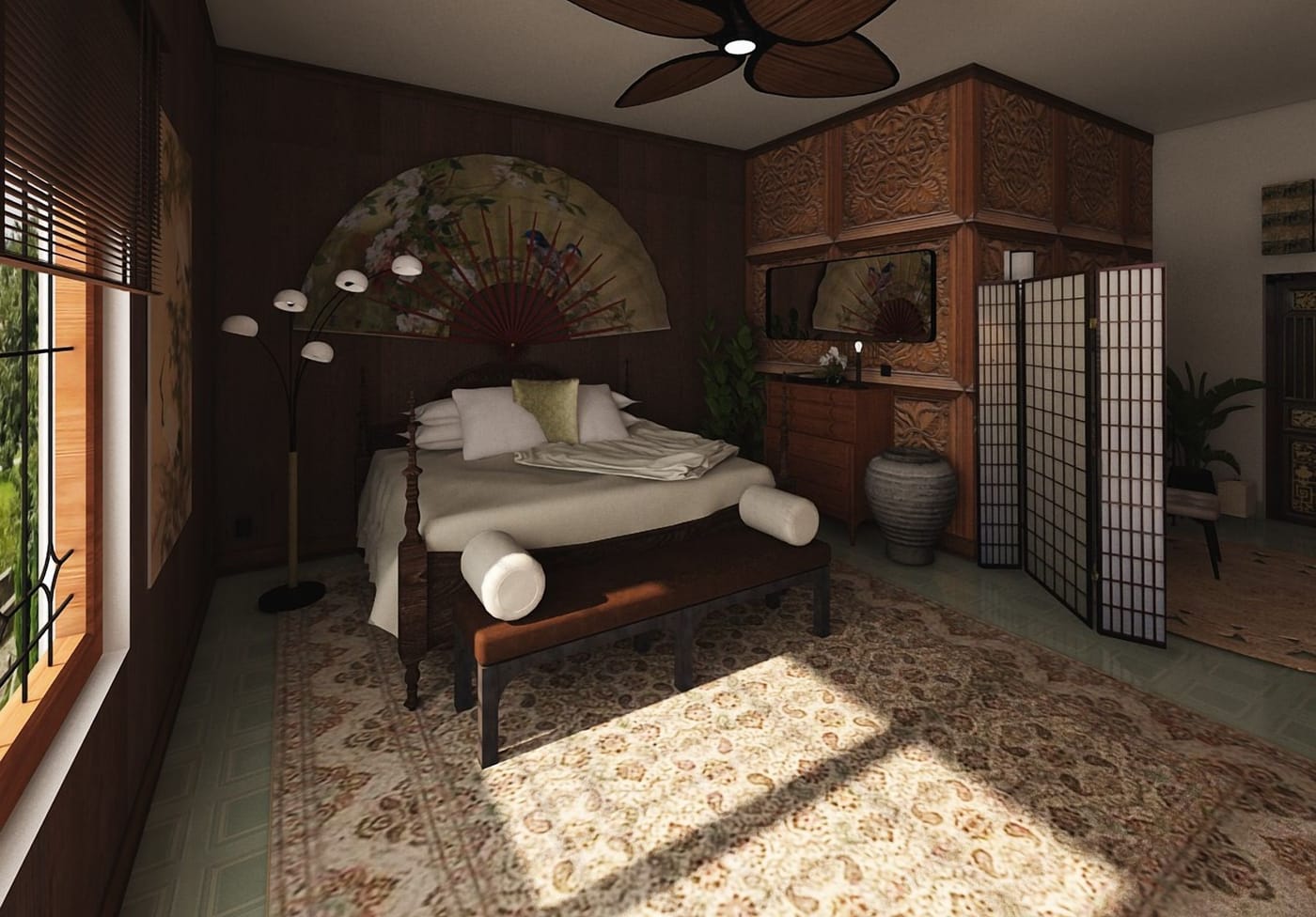 Asian bedroom