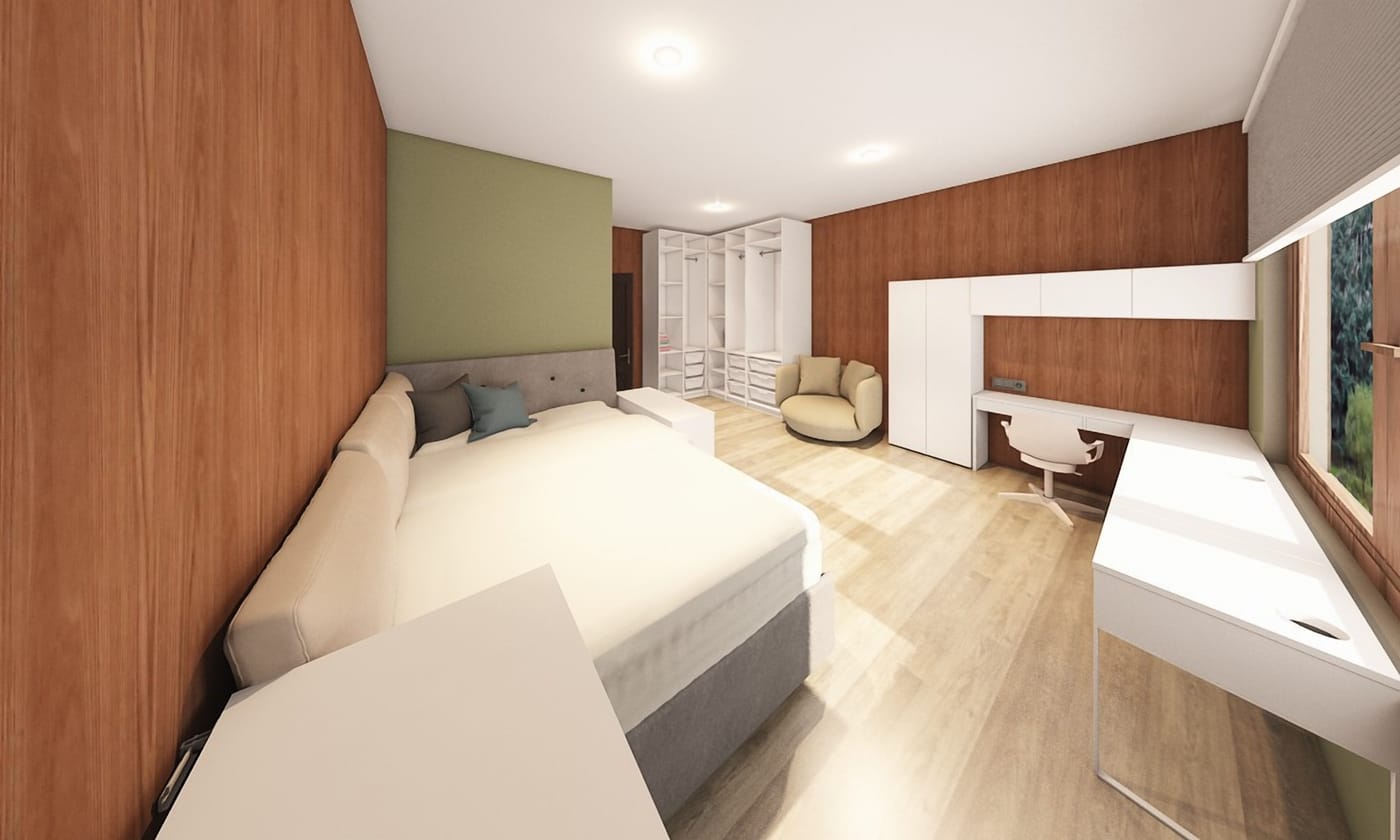 Mid-century bedroom