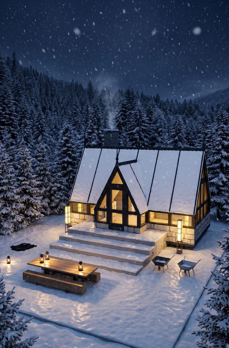 Facade Alpine outdoor space