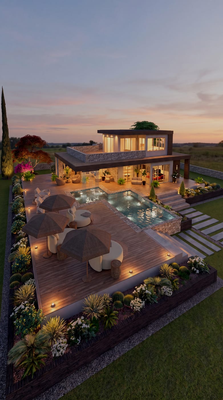 Modern outdoor space