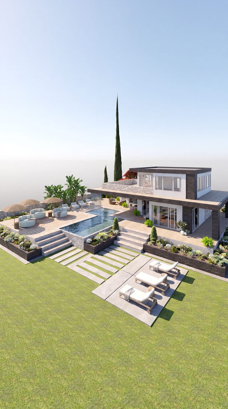 Modern outdoor space