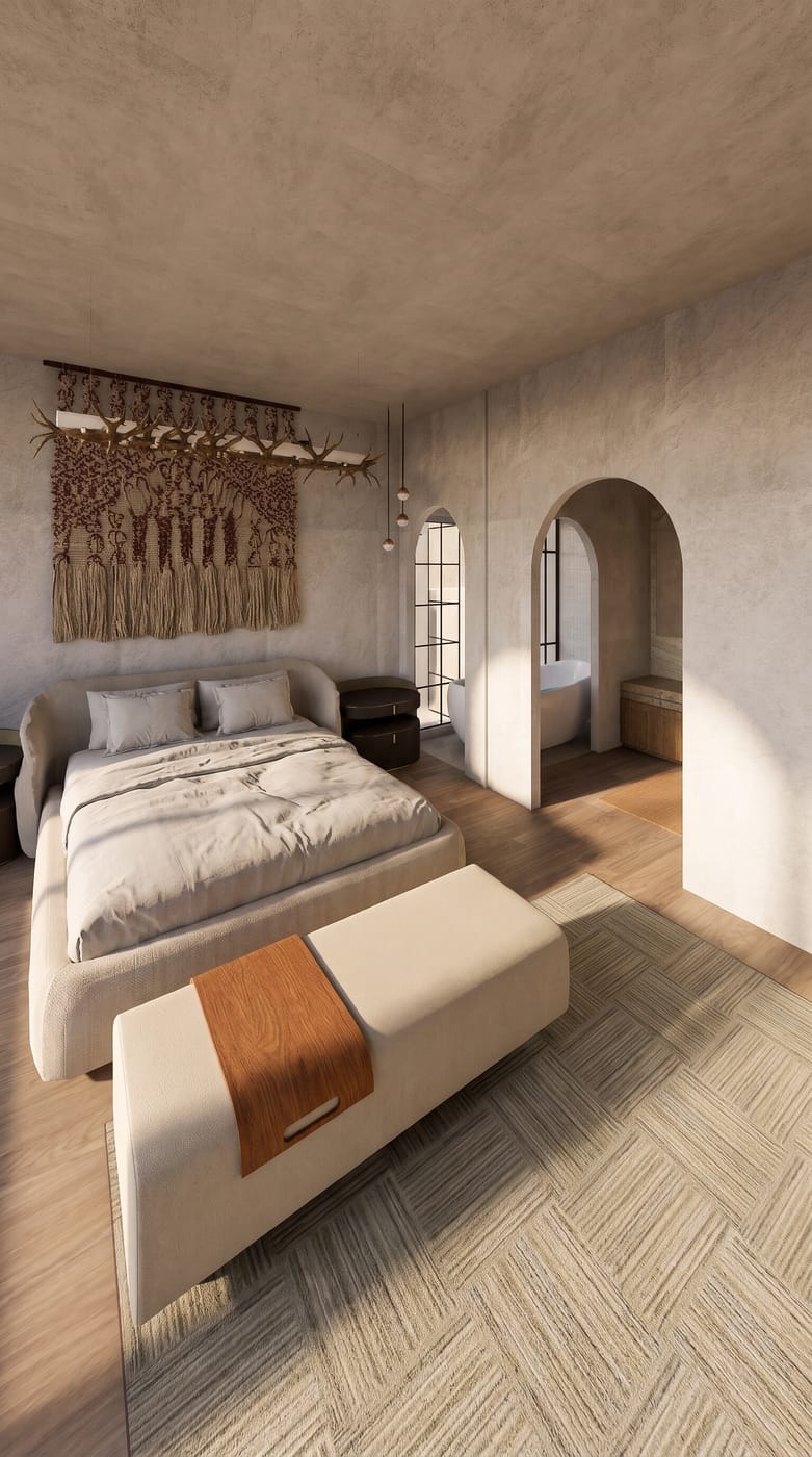 Wabi-sabi bedroom