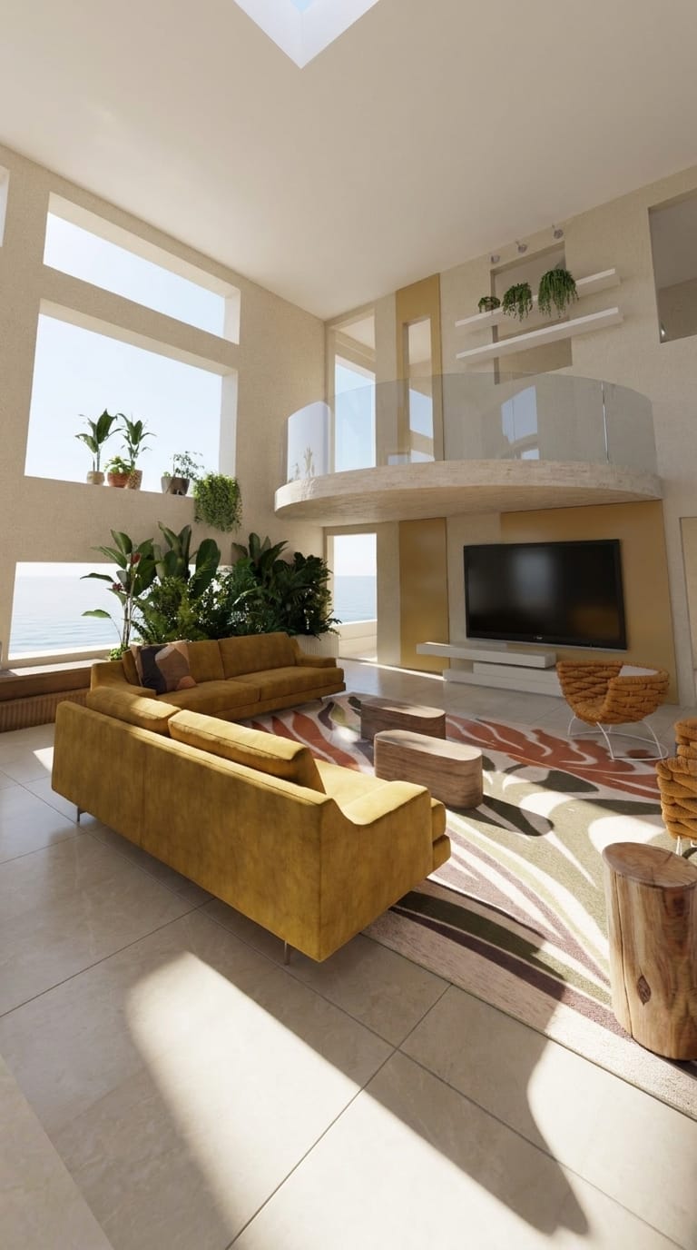 Mid-century living room