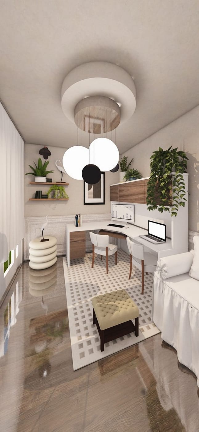Mid-century home office