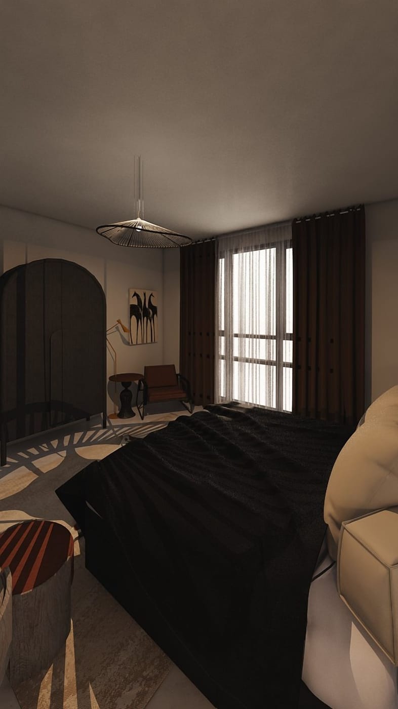 Mid-century bedroom