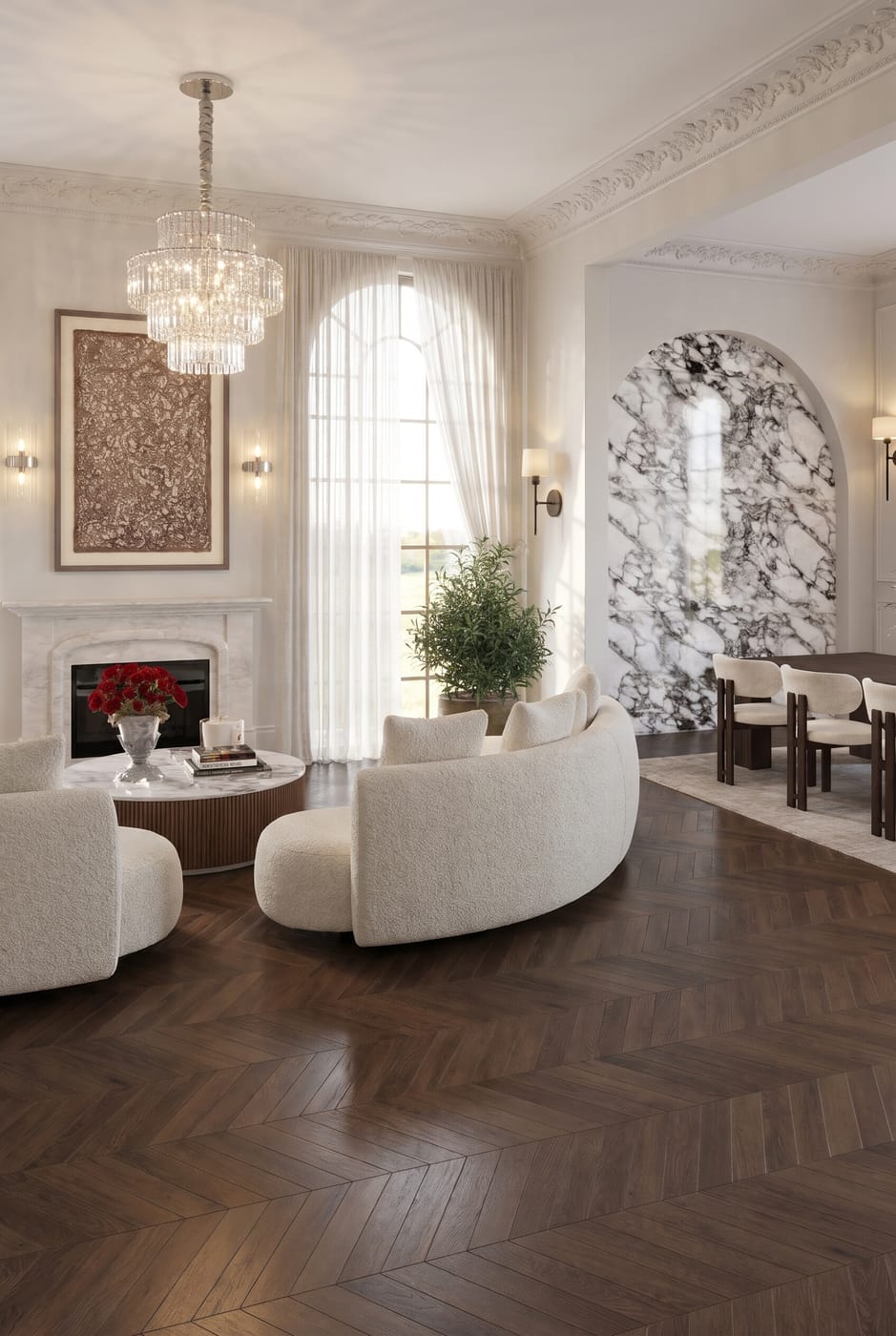 Neoclassical living room