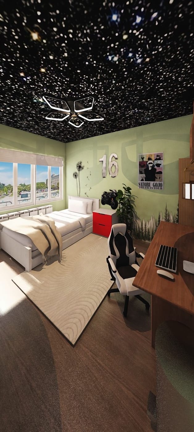 Mid-century bedroom