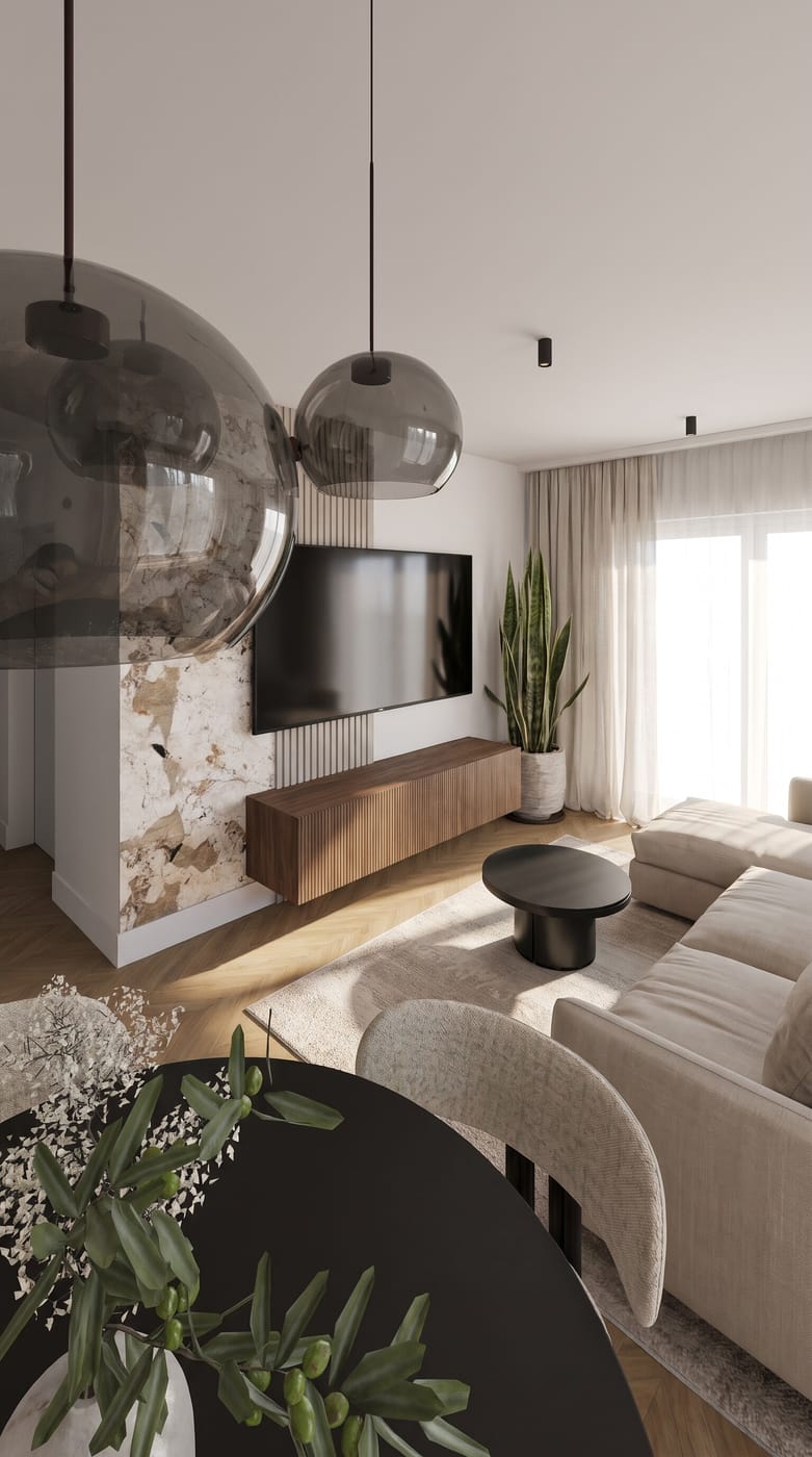 Mid-century living room